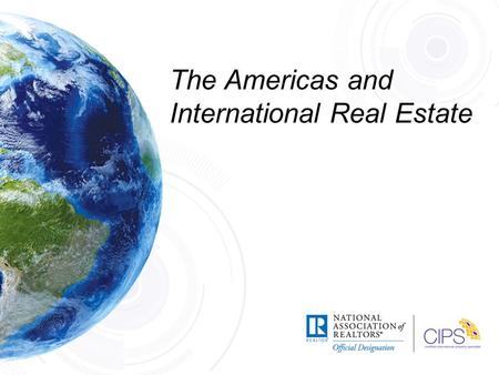 The Americas and International Real Estate. FORWARD Page 1.