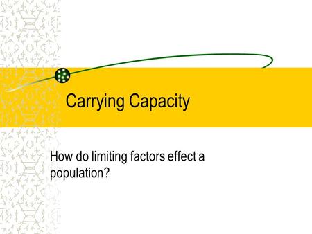 How do limiting factors effect a population?
