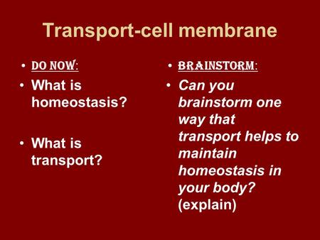 Transport-cell membrane