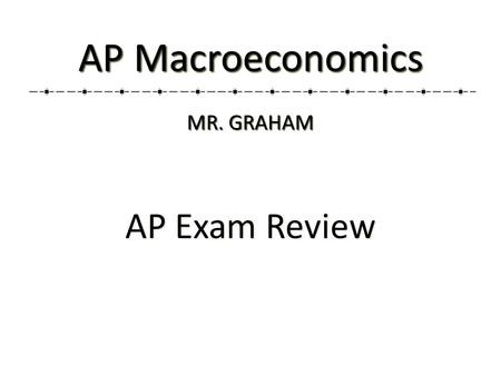 AP Exam Review AP Macroeconomics MR. GRAHAM. 2 Unit 2: Measurement of Economic Performance (12-16%) Unit 2: Measurement of Economic Performance (12-16%)