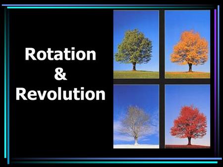 Rotation & Revolution. Astronomy The study of the moon, stars and other objects in space.