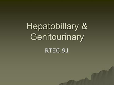 Hepatobillary & Genitourinary RTEC 91. Milk of calcium.