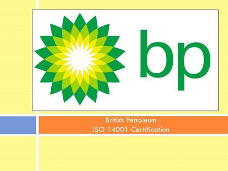 British Petroleum ISO Certification
