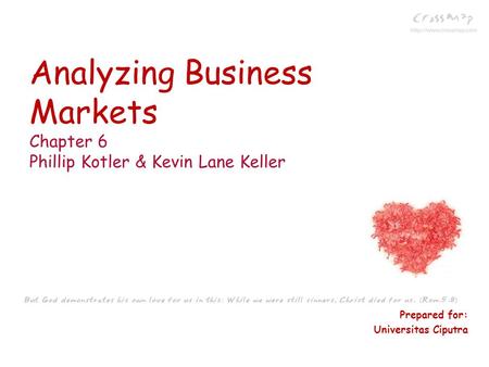 Analyzing Business Markets Chapter 6 Phillip Kotler & Kevin Lane Keller Prepared for: Universitas Ciputra.