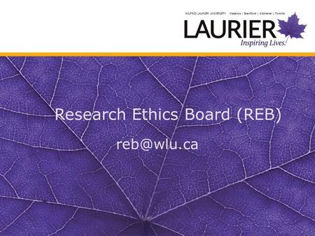 Research Ethics Board (REB)