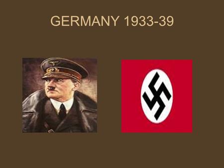 GERMANY 1933-39.