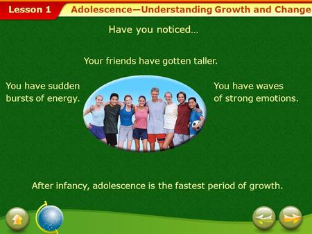 Adolescence—Understanding Growth and Change