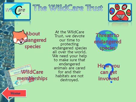 The WildCare Trust About endangered species