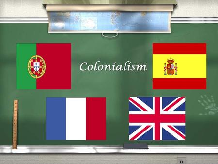 Colonialism. Vocabulary  Exploration – investigating unknown regions  Colonization - the belief the homeland has the right to control the colony from.