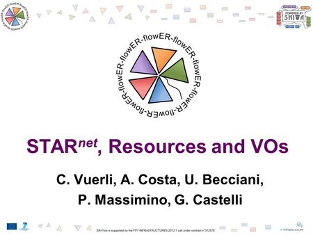 STAR net, Resources and VOs C. Vuerli, A. Costa, U. Becciani, P. Massimino, G. Castelli.