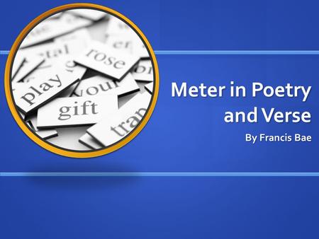 Meter in Poetry and Verse
