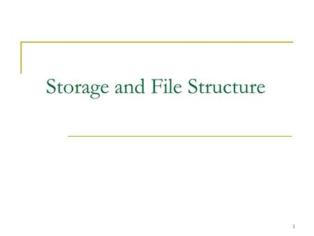 1 Storage and File Structure. 2 Classification of Physical Storage Media Speed with which data can be accessed Cost per unit of data Reliability  data.