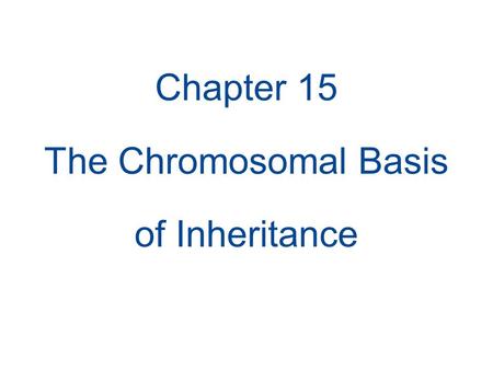Chapter 15 The Chromosomal Basis of Inheritance. Concept 15.2: Sex-linked genes exhibit unique patterns of inheritance In humans and some other animals,
