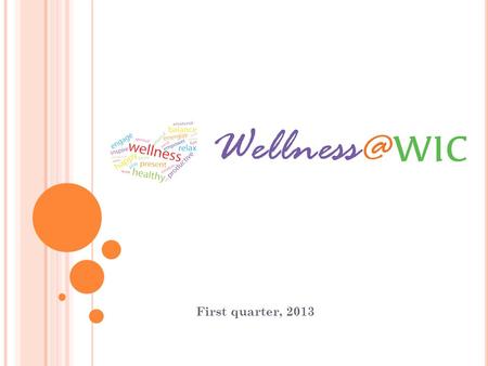 First quarter, 2013. NWI S IX D IMENSIONAL M ODEL OF W ELLNESS “Wellness is a lifelong journey, an active process of making daily choices and commitments.