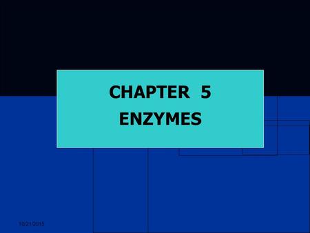10/21/2015 CHAPTER 5 ENZYMES. 10/21/2015 ENZYMES All organisms require energy to perform life functions. All organisms require energy to perform life.