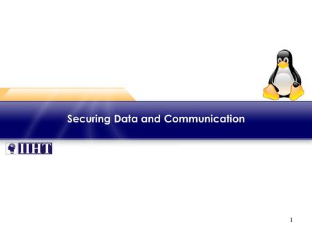 1 Securing Data and Communication. 2 Module - Securing Data and Communication ♦ Overview Data and communication over public networks like Internet can.