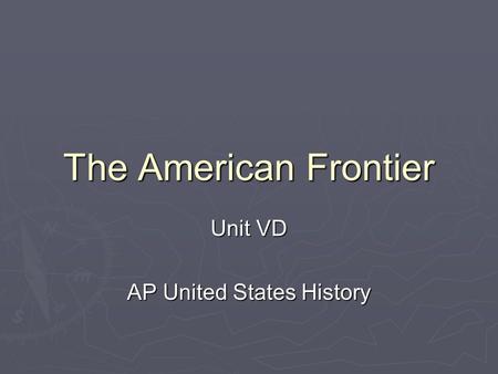 Unit VD AP United States History