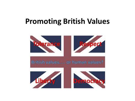 Promoting British Values. What are British Values? According to Ofsted, 'fundamental British values' are: democracy. the rule of law. individual liberty.