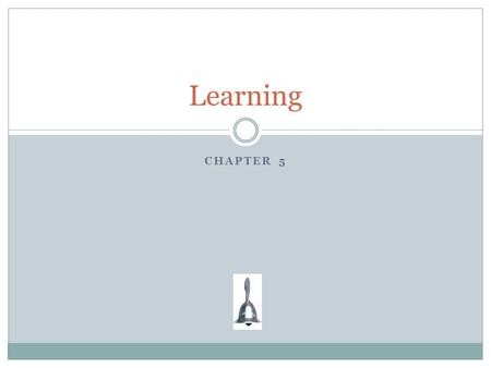 CHAPTER 5 Learning. What is Learning? Learning – any relatively permanent change in behavior brought about by experience or practice.  When people learn.