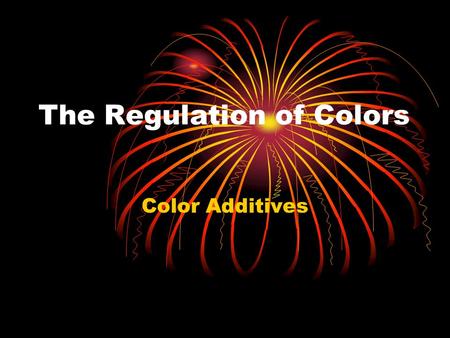 The Regulation of Colors