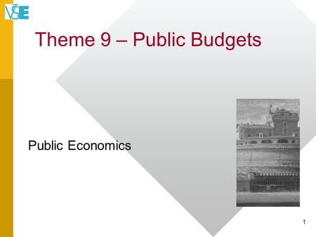 Theme 9 – Public Budgets Public Economics 1. The Public Sector Budgets of the Czech Republic The Budget System Two Fiscal Statistical Systems The Public.