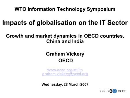 Impacts of globalisation on the IT Sector