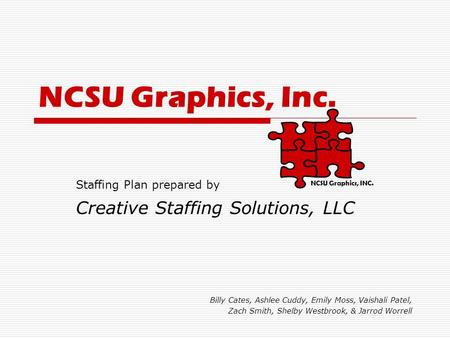 NCSU Graphics, Inc. Creative Staffing Solutions, LLC
