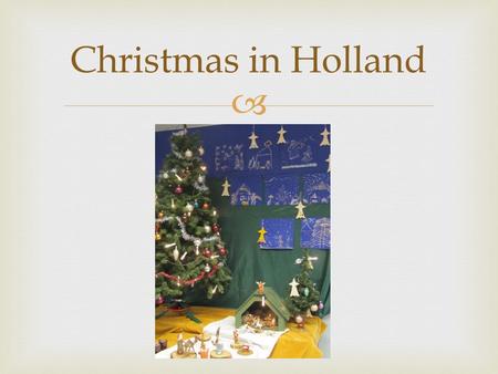  Christmas in Holland. Preparation Christmas In every classroom the children decorate their Christmas tree.