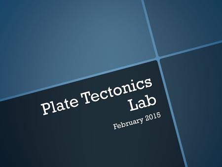 Plate Tectonics Lab February 2015. Types of Plate Boundaries ConvergentDivergentTransformSubduction.