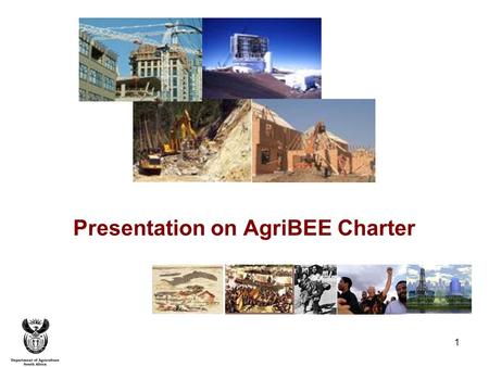 1 Presentation on AgriBEE Charter. 2 Agenda Achieving Broad-based BEE Ownership Statement 100 Consolidation of Economic Control through Management Statement.