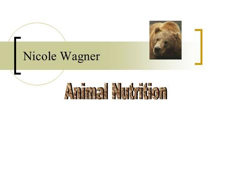 Nicole Wagner Animal Nutrition.
