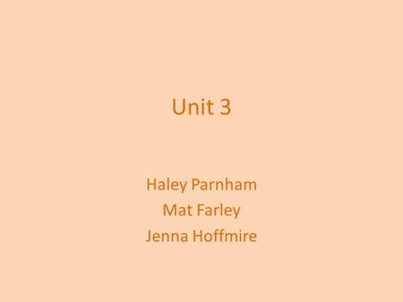 Unit 3 Haley Parnham Mat Farley Jenna Hoffmire. Objective 1: To perform operations and simplify expressions involving powers of 10 Sample : Practice :