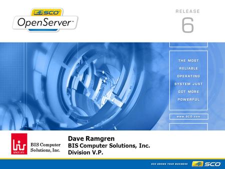 1 Dave Ramgren BIS Computer Solutions, Inc. Division V.P. BIS Computer Solutions, Inc.