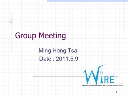 Group Meeting Ming Hong Tsai Date : 2011.5.9 1. Toward Ubiquitous Massive Accesses in 3GPP Machine-to- Machine Communications 2.