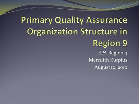 EPA Region 9 Meredith Kurpius August 19, 2010. Status of Tribal Air Monitoring Value of tribal monitoring Used to protect public health on tribal land.