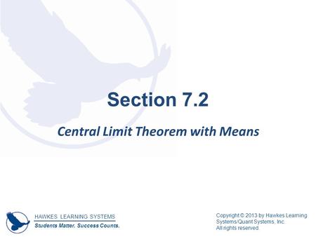Central Limit Theorem with Means
