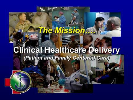 The Mission…. Clinical Healthcare Delivery (Patient and Family Centered Care)