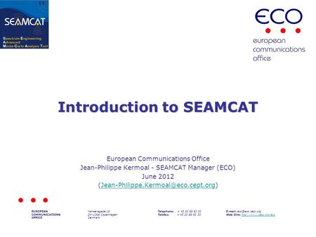 Introduction to SEAMCAT