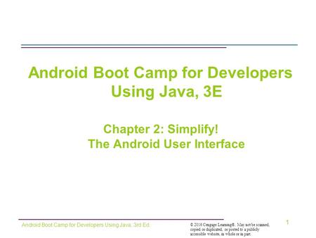 Android Boot Camp for Developers Using Java, 3E