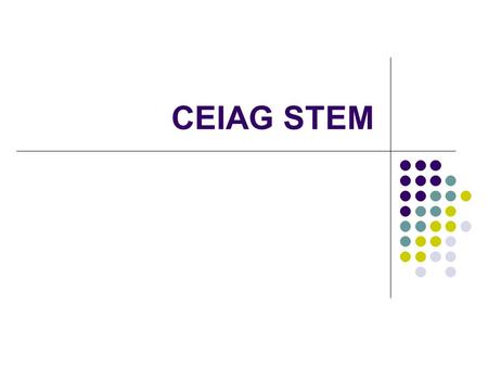 CEIAG STEM. Why? Science Technology Engineering Mathematics.