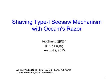 Shaving Type-I Seesaw Mechanism with Occam's Razor