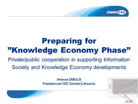 Preparing for ”Knowledge Economy Phase” Private/public cooperation in supporting Information Society and Knowledge Economy developments Antanas ZABULIS.