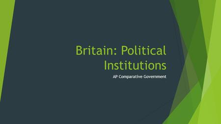 Britain: Political Institutions AP Comparative Government.