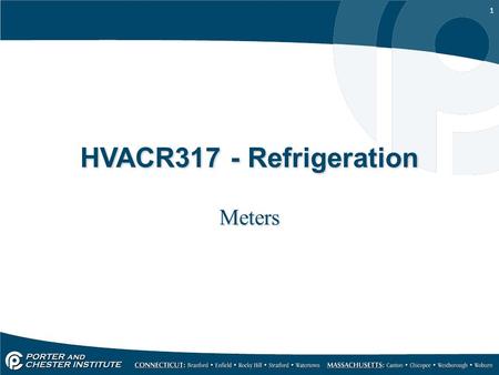 HVACR317 - Refrigeration Meters.