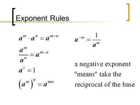 Exponent Rules. Simplify each algebraic expression. Do NOT leave negative exponents.