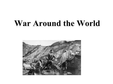 War Around the World. Western FrontEastern Front Ottoman Empire U.S.A 1 2 3 4 Areas of Conflict during World War I.