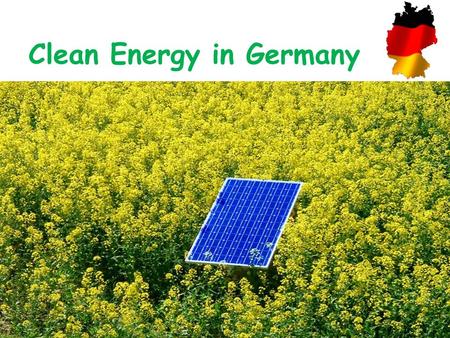 Clean Energy in Germany