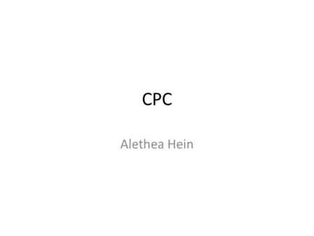 CPC Alethea Hein.