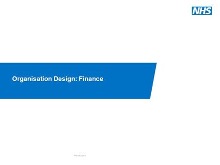 Organisation Design: Finance