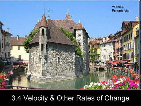 3.4 Velocity & Other Rates of Change